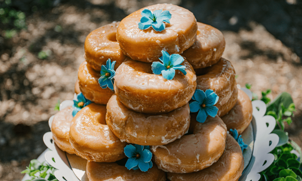 Donut wedding cake